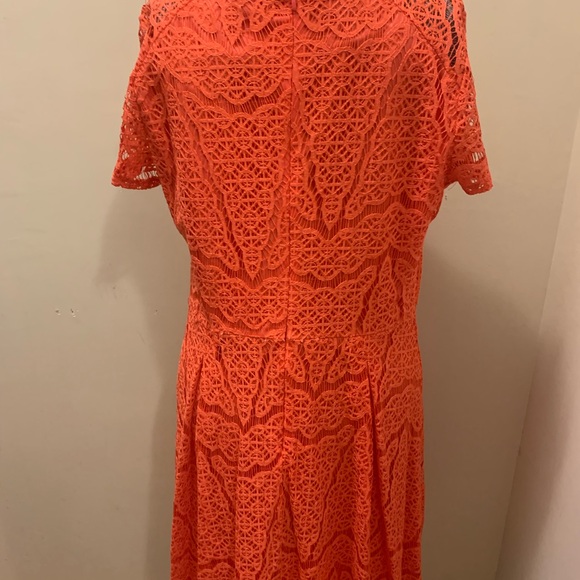 Apt. 9 Vibrant Orange Lace Midi Dress - Picture 2 of 3